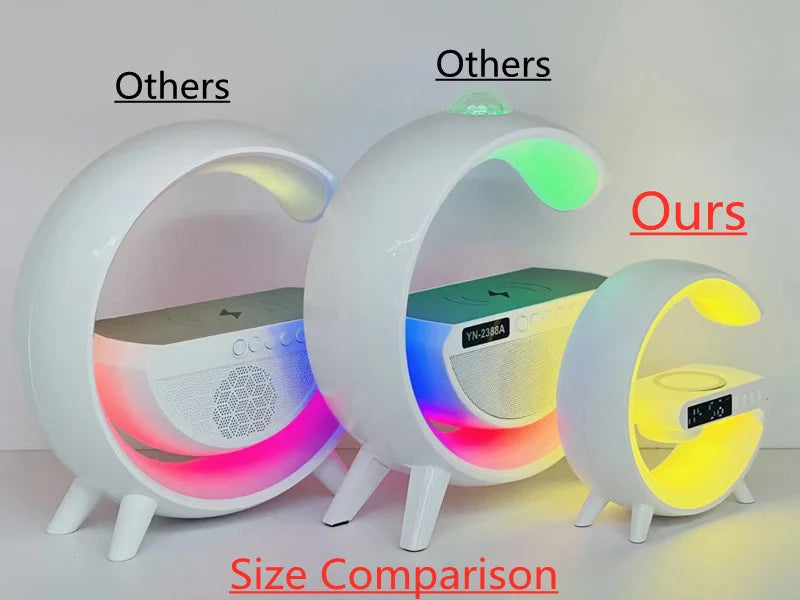 🔌 Wireless Charging RGB Speaker Lamp