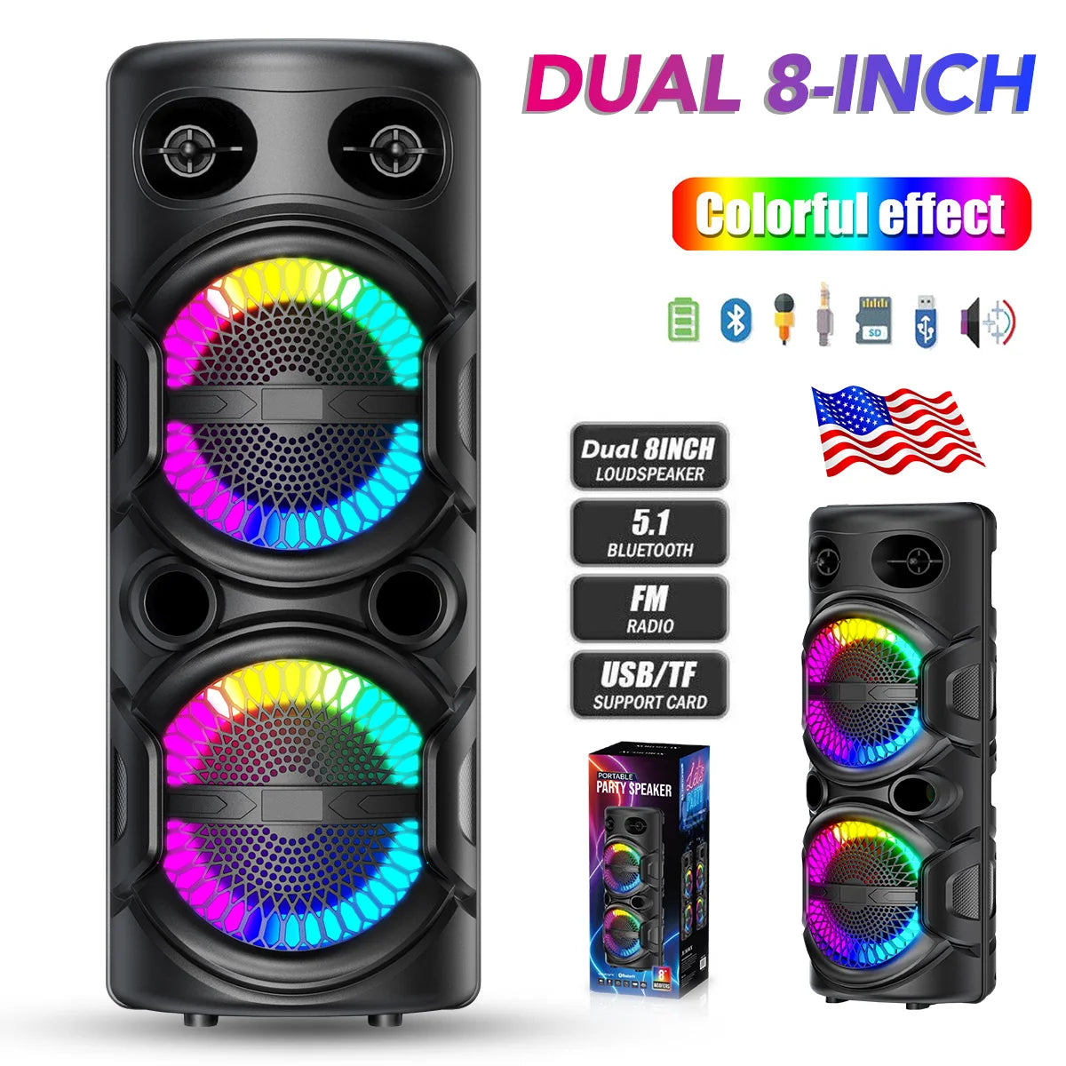High-Power 3000W Bluetooth Speaker for Parties & Events