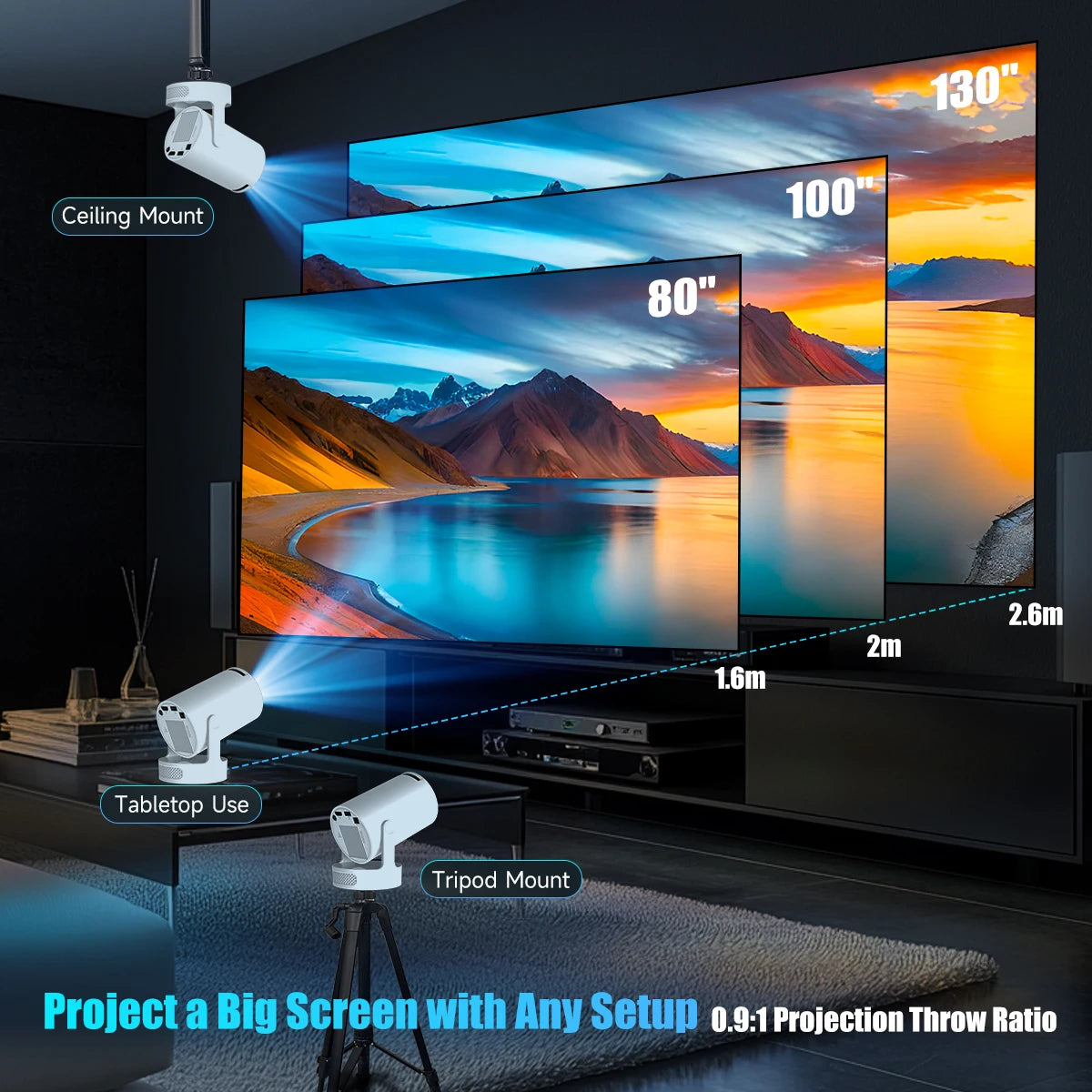Magcubic HY300 Pro – Smart 4K Projector WiFi 6 & BT5.4