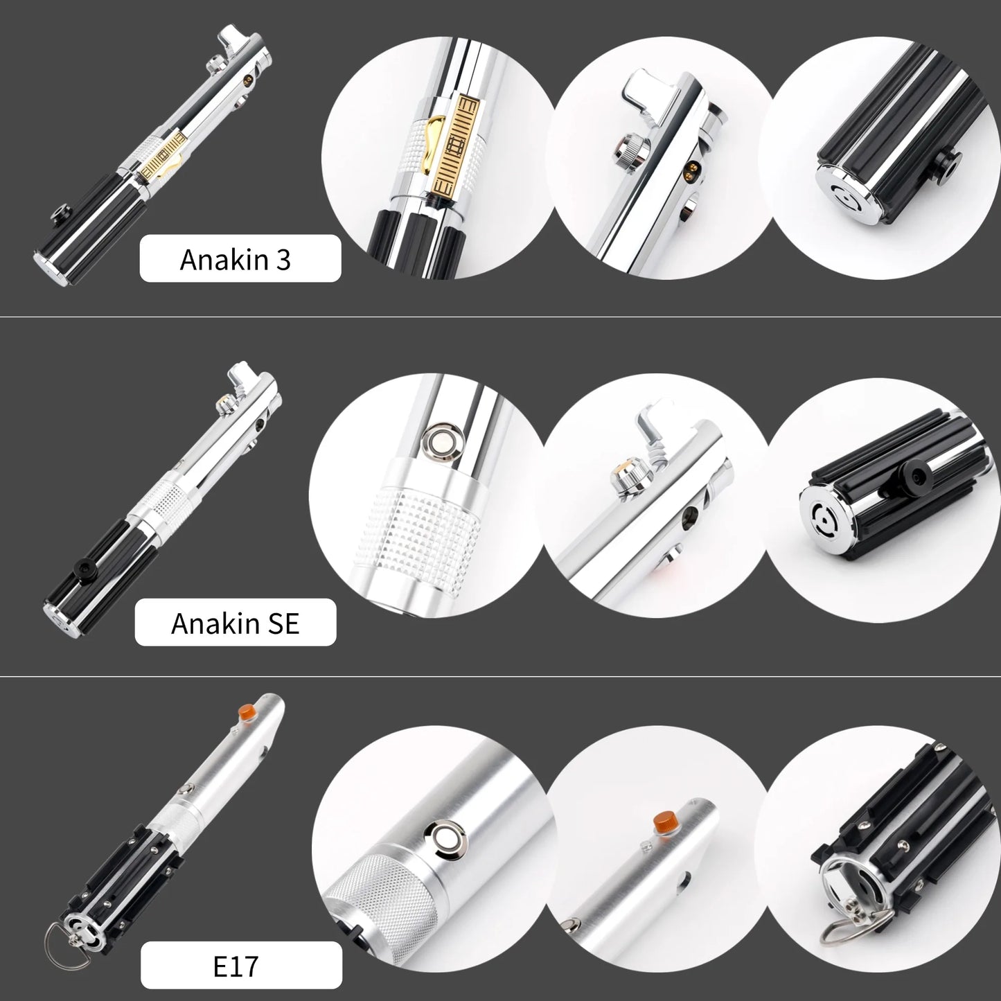 Anakin RGB Lightsaber – TXQSABER Pro Metal Hilt