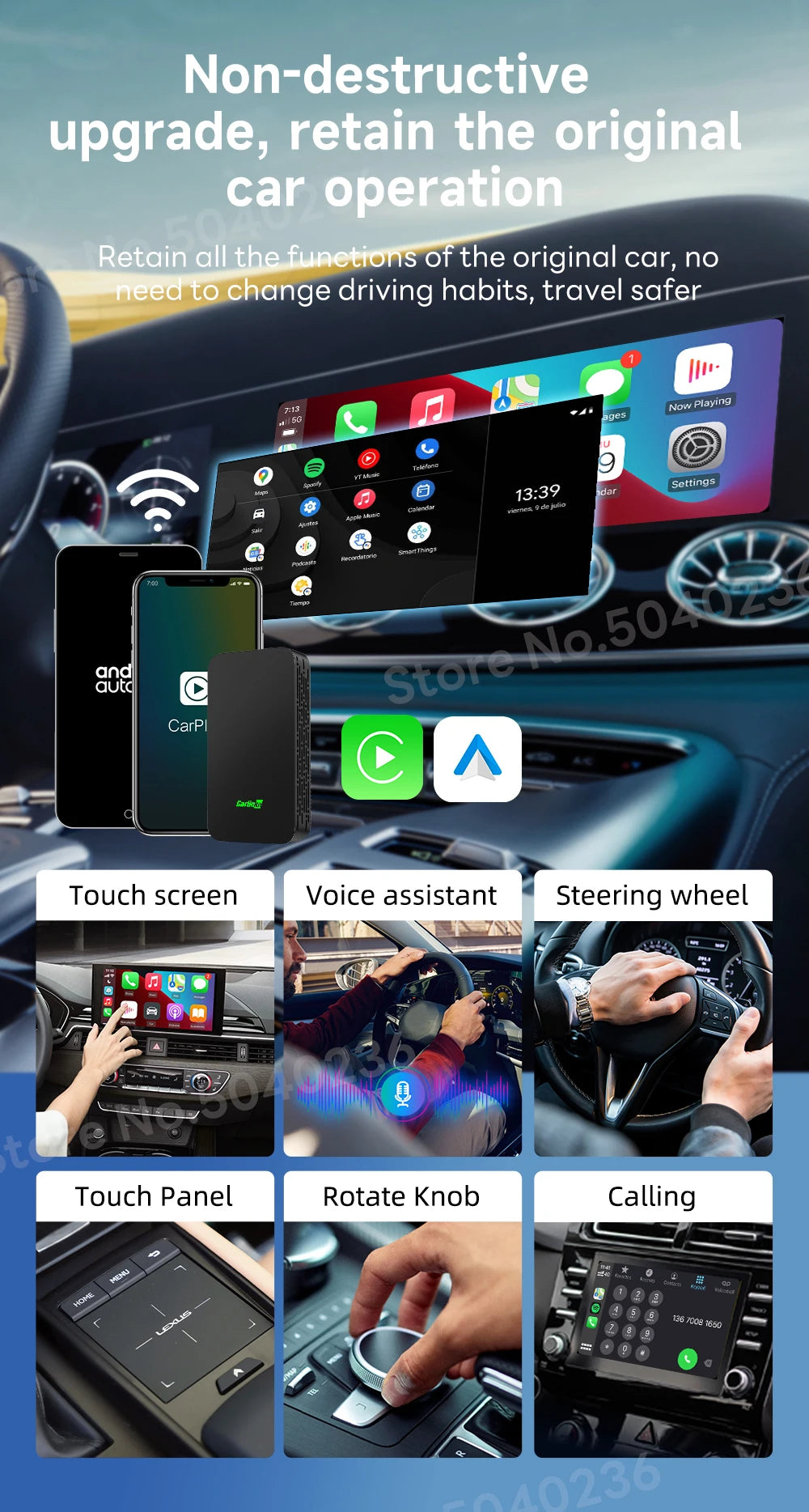 CarlinKit 5.0 – Wireless CarPlay & Android Auto Adapter