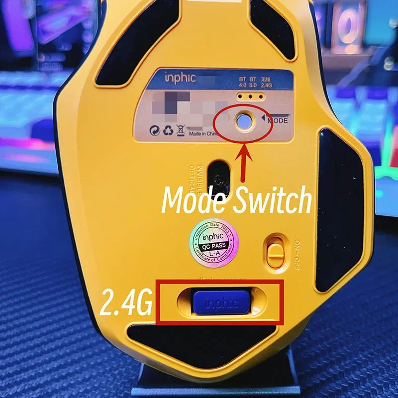 INPHIC A9 – RGB Tri-Mode Wireless Gaming Mouse