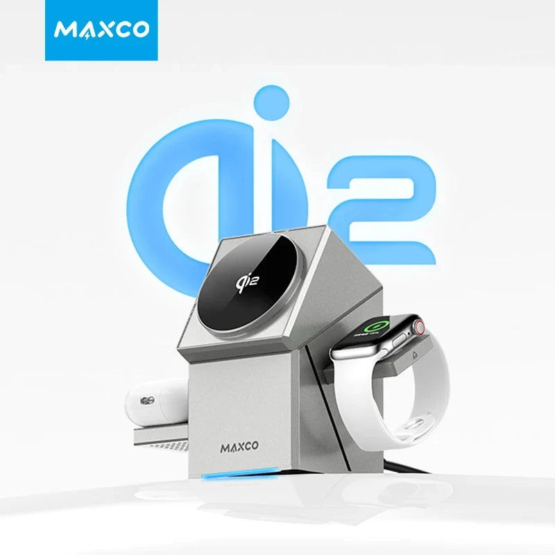 Qi2 3-in-1 Magnetic Wireless Charger Dock