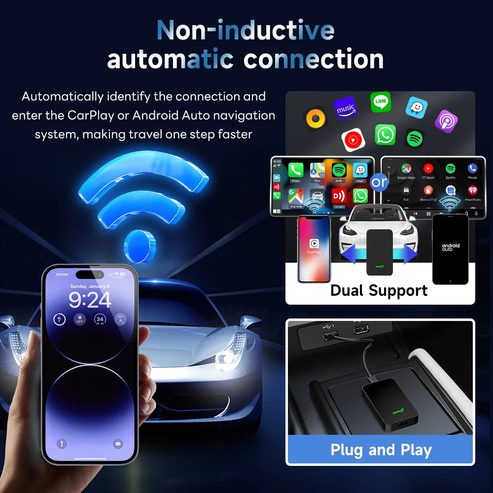 CarlinKit 5.0 – Wireless CarPlay & Android Auto Adapter
