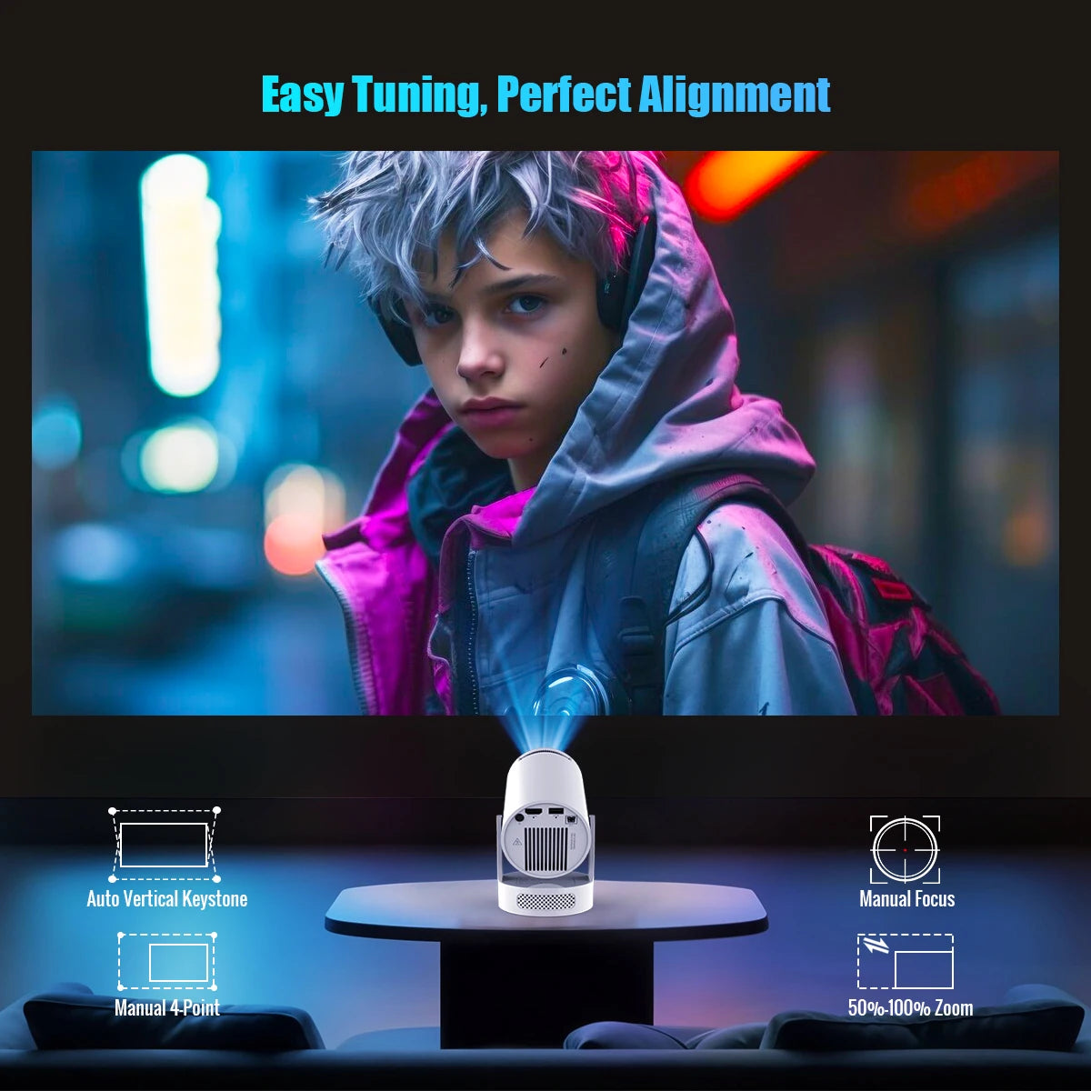 Magcubic HY300 Pro – Smart 4K Projector WiFi 6 & BT5.4