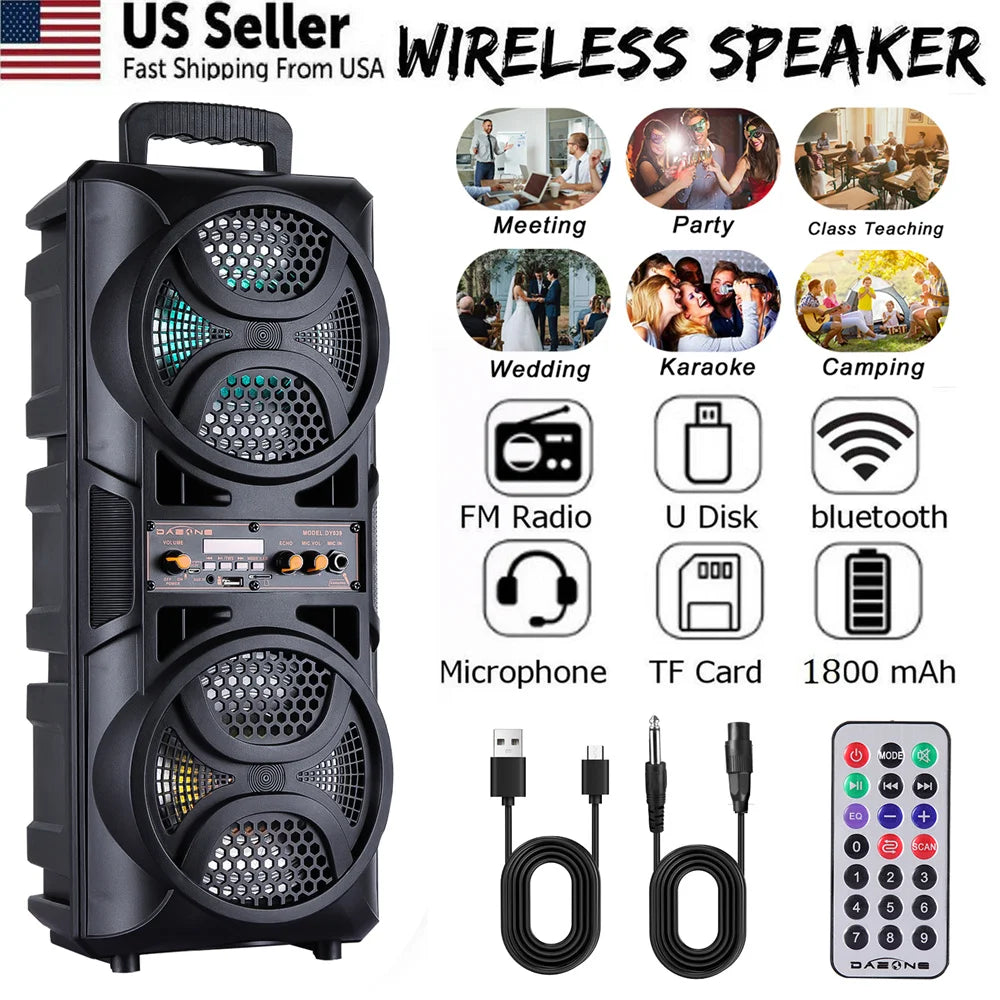 High-Power 3000W Bluetooth Speaker for Parties & Events