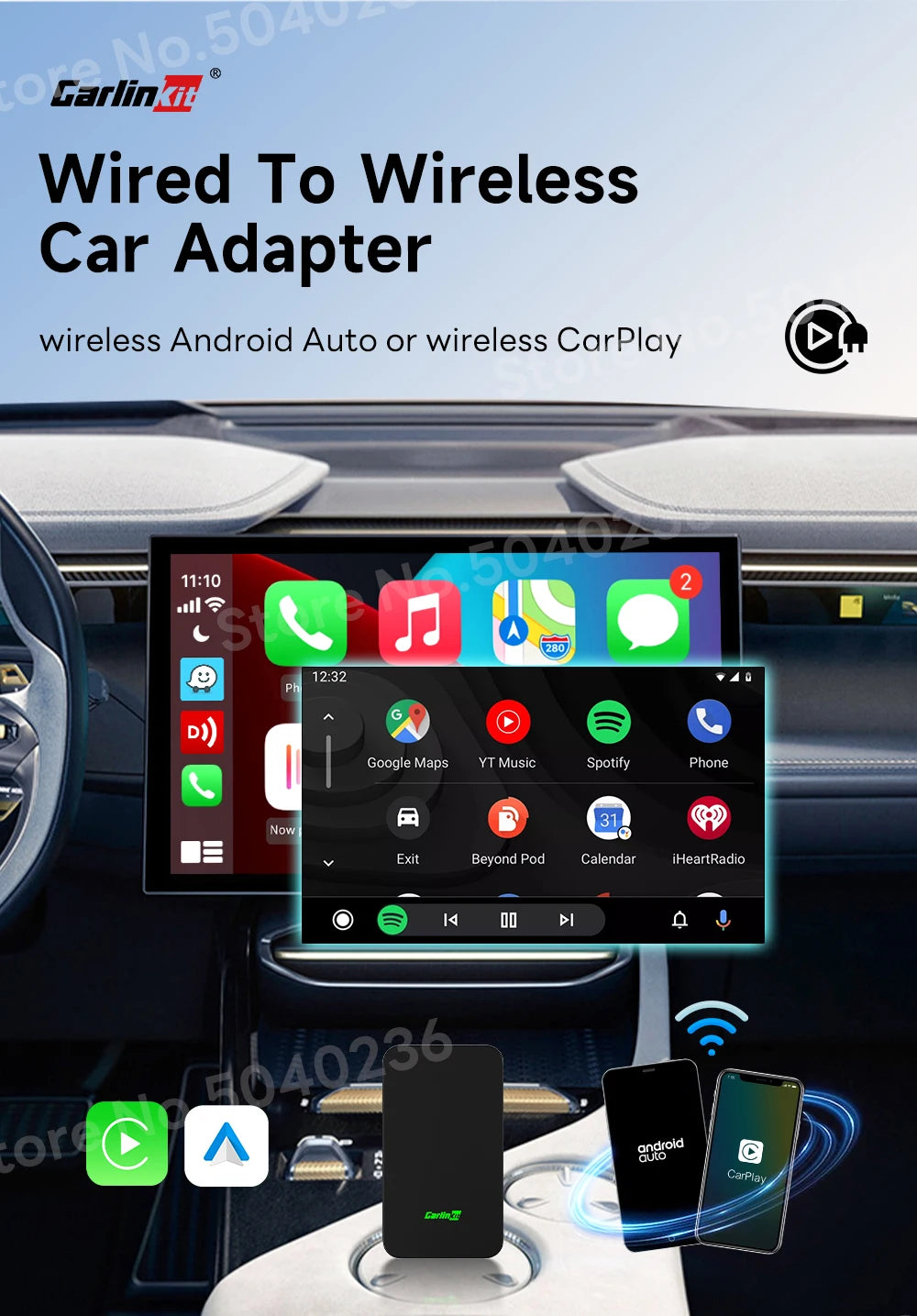CarlinKit 5.0 – Wireless CarPlay & Android Auto Adapter