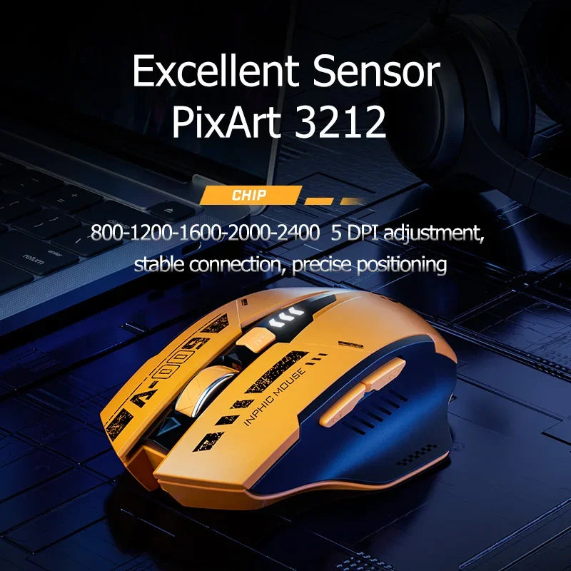 INPHIC A9 – RGB Tri-Mode Wireless Gaming Mouse