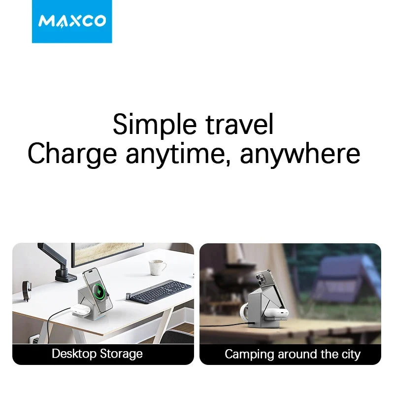 Qi2 3-in-1 Magnetic Wireless Charger Dock