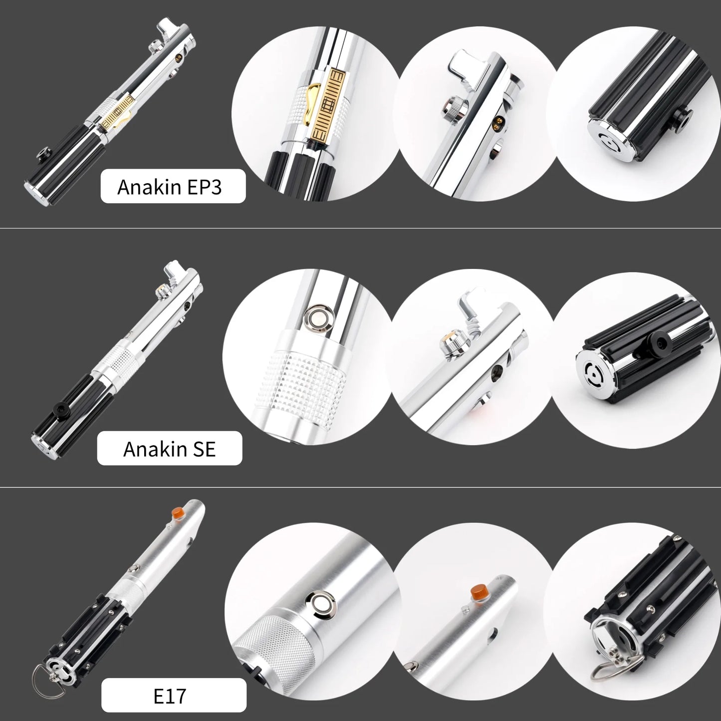 Anakin RGB Lightsaber – TXQSABER Pro Metal Hilt