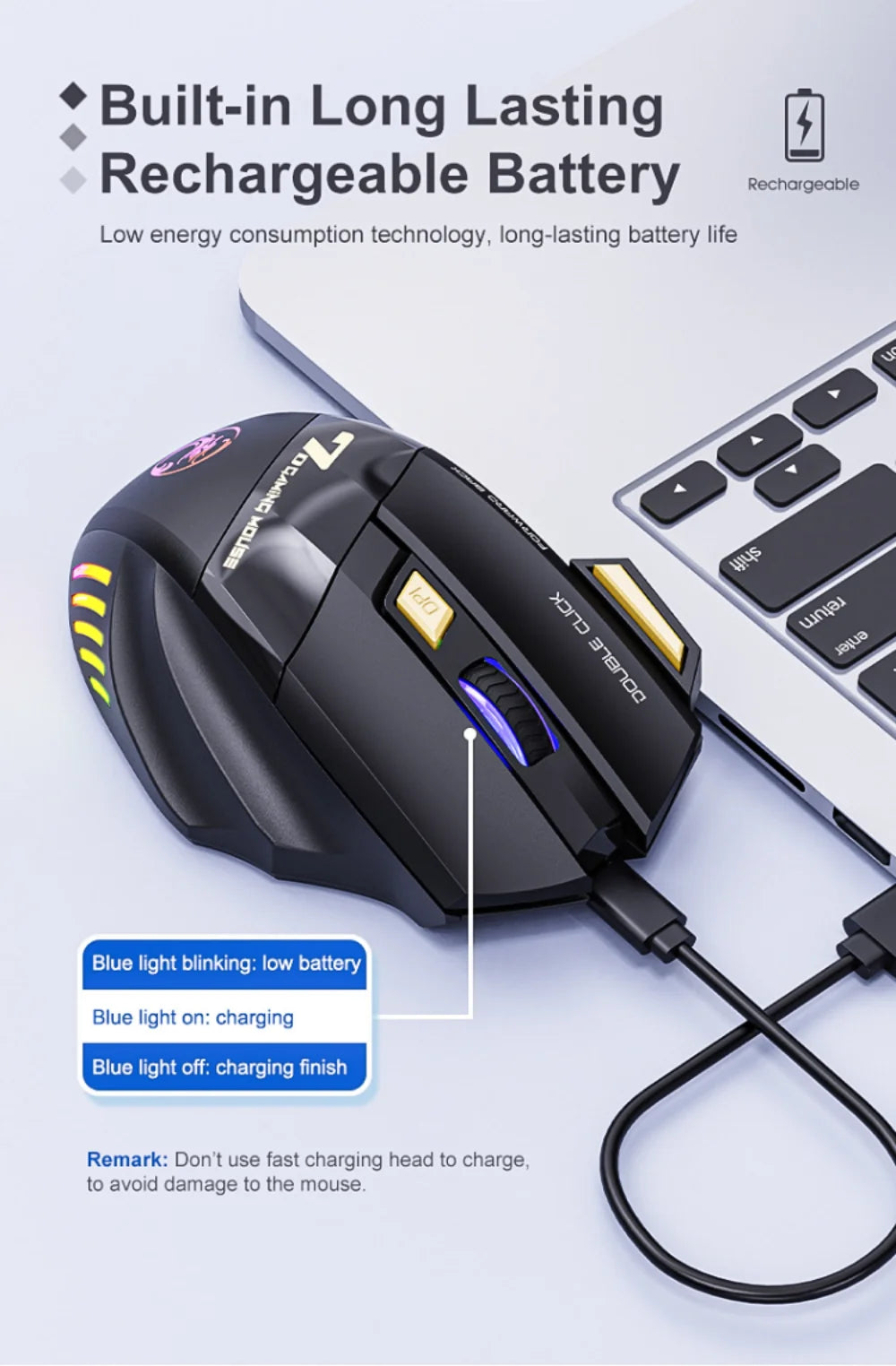 LEEDOAR GW – Dual Mode RGB Wireless Gaming Mouse