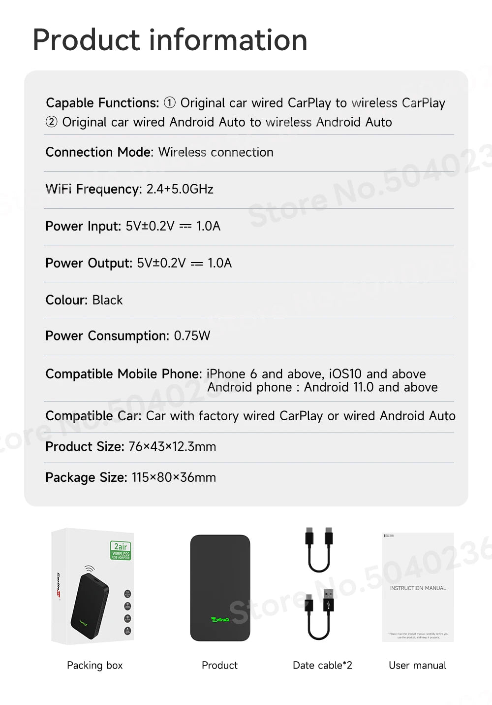 CarlinKit 5.0 – Wireless CarPlay & Android Auto Adapter