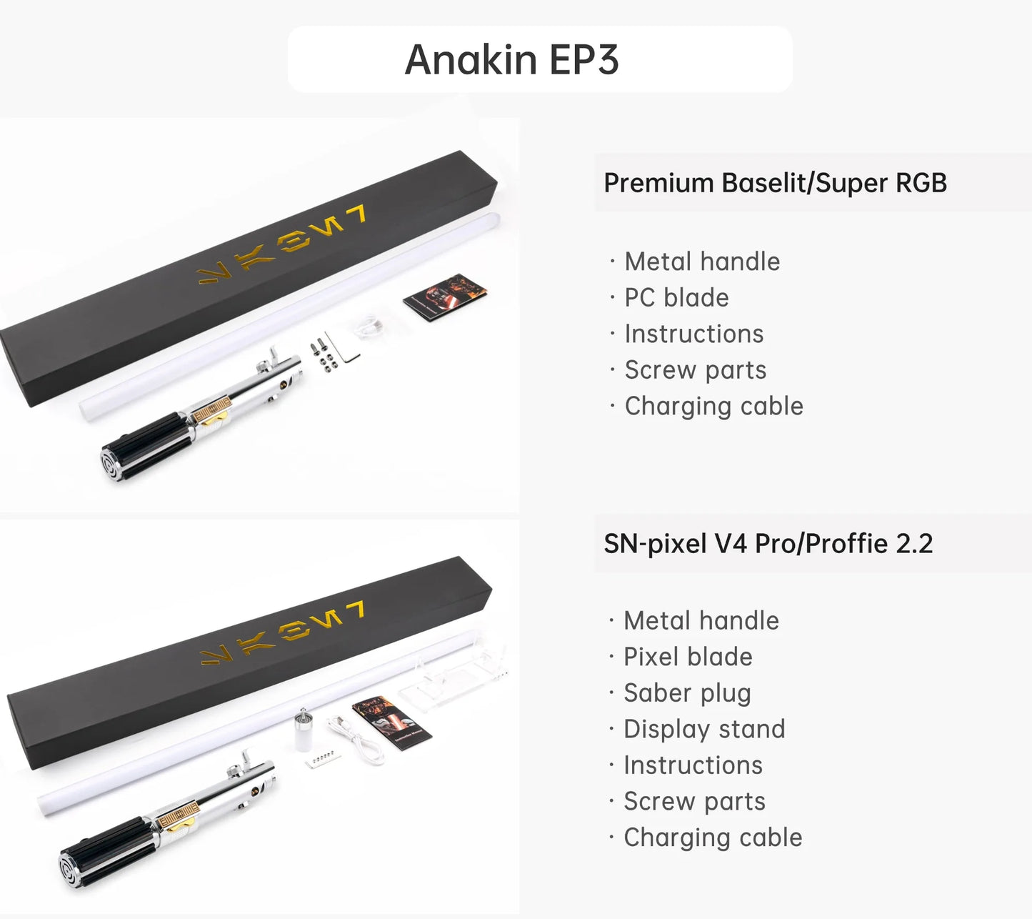 Anakin RGB Lightsaber – TXQSABER Pro Metal Hilt