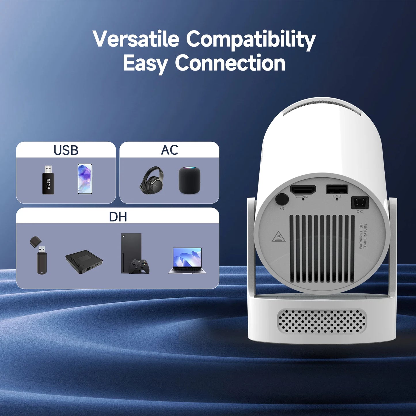 Magcubic HY300 Pro – Smart 4K Projector WiFi 6 & BT5.4