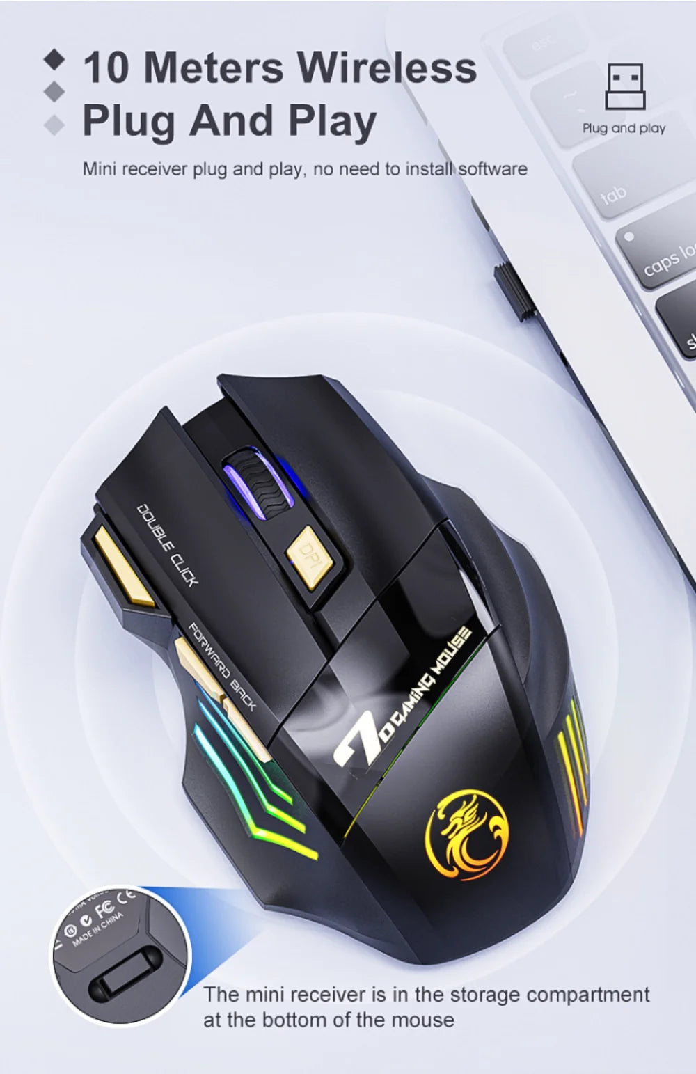LEEDOAR GW – Dual Mode RGB Wireless Gaming Mouse
