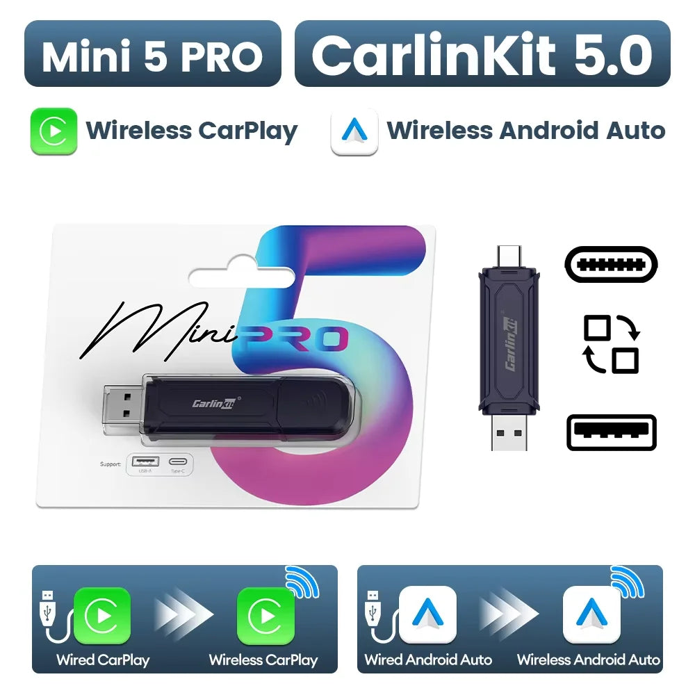 CarlinKit 5.0 – Wireless CarPlay & Android Auto Adapter