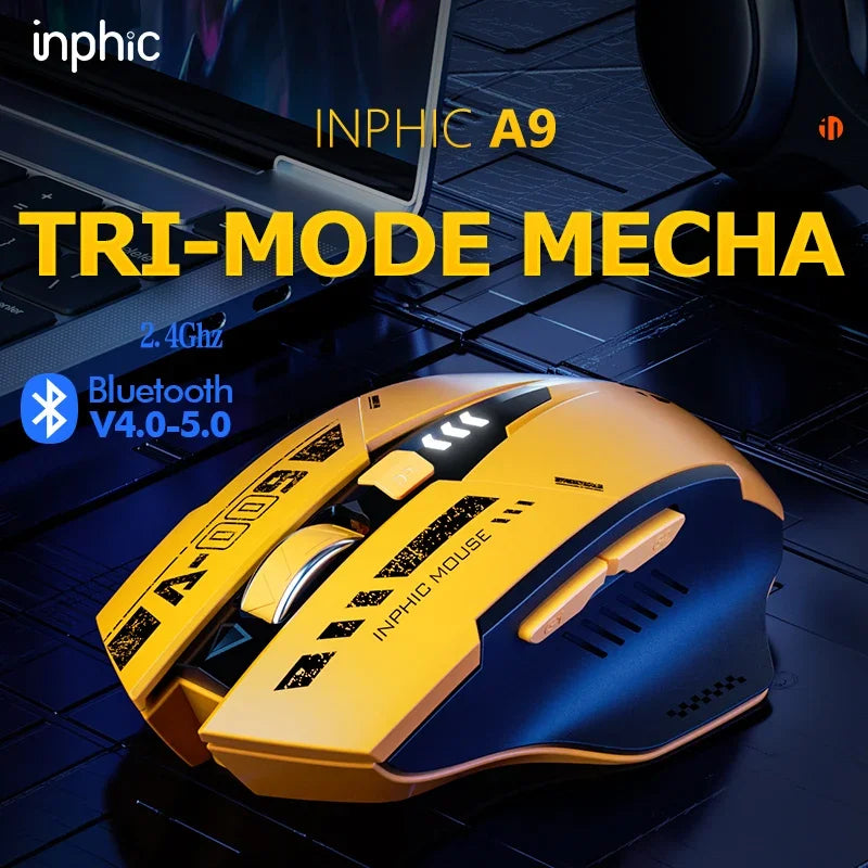 INPHIC A9 – RGB Tri-Mode Wireless Gaming Mouse